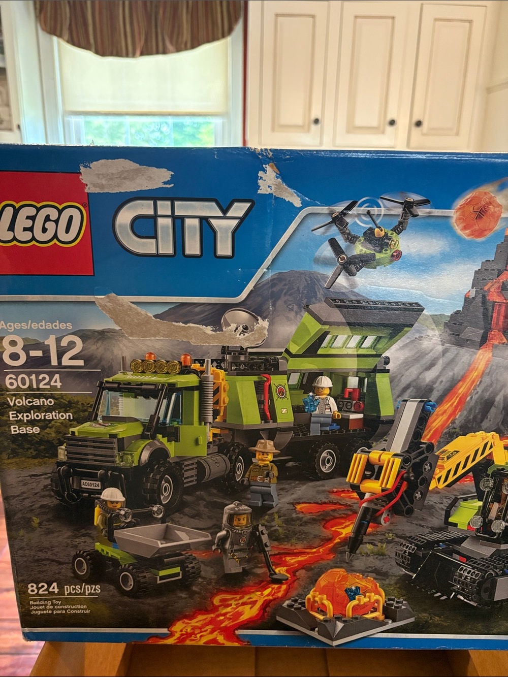 Lego City Volcano Exploration Base in Green and Black